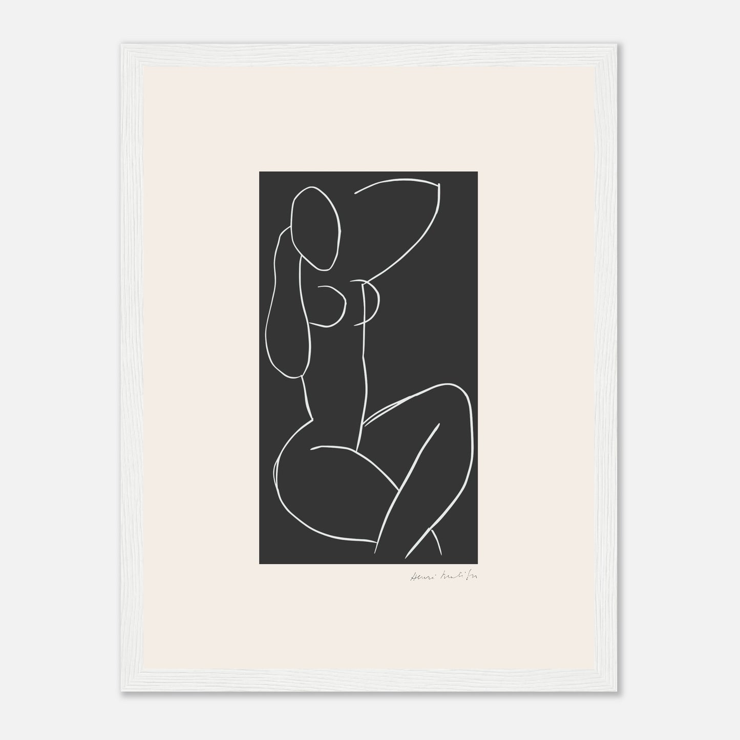 Henri Matisse sentado nu, com as pernas cruzadas, 1995