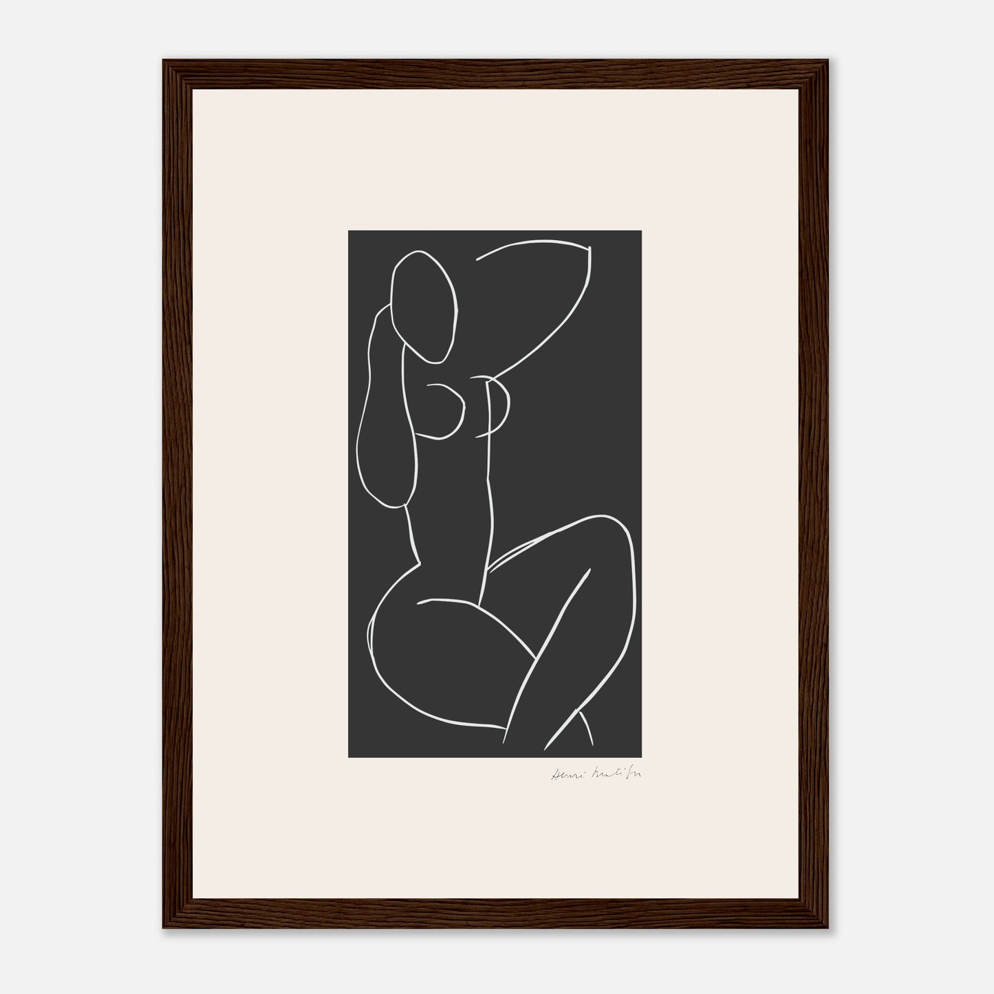 Henri Matisse sentado nu, com as pernas cruzadas, 1995