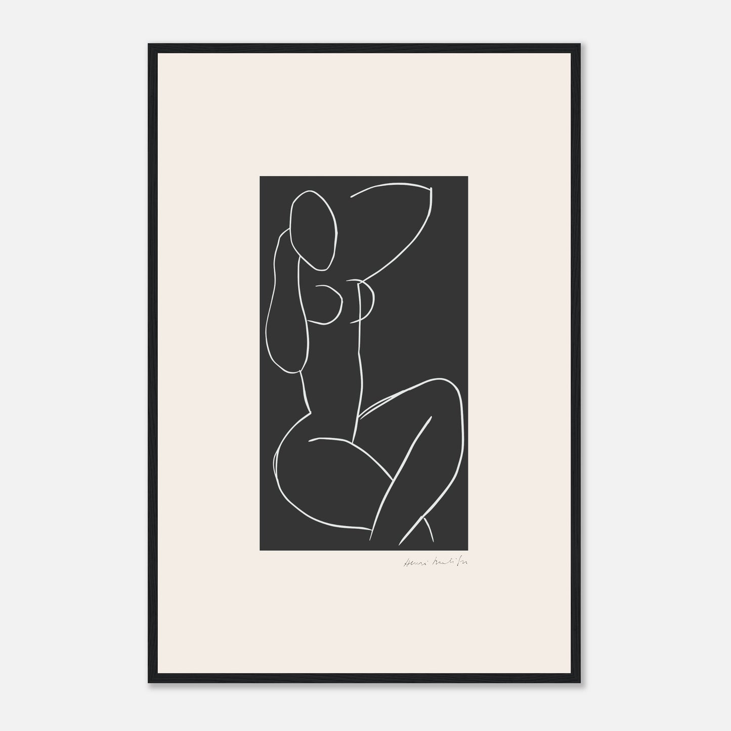 Henri Matisse sentado nu, com as pernas cruzadas, 1995