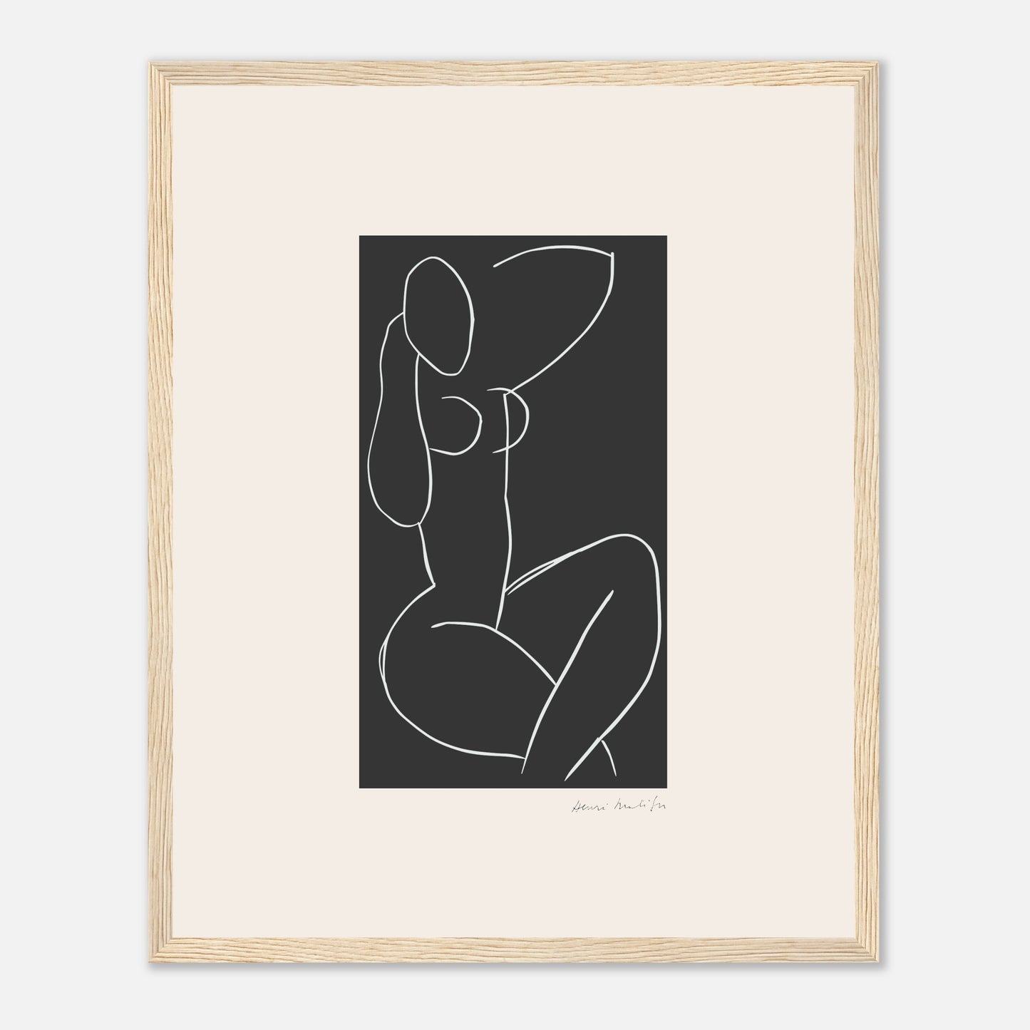 Henri Matisse sentado nu, com as pernas cruzadas, 1995