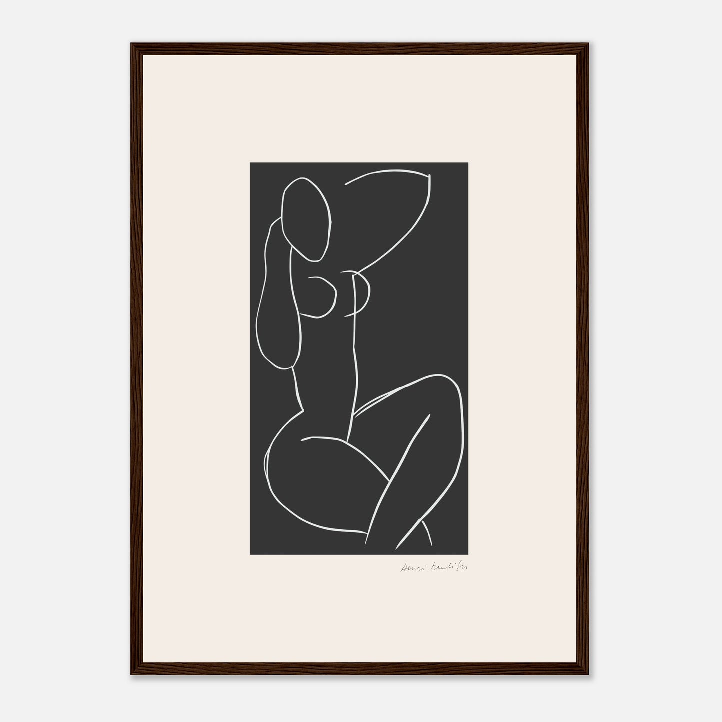 Henri Matisse sentado nu, com as pernas cruzadas, 1995