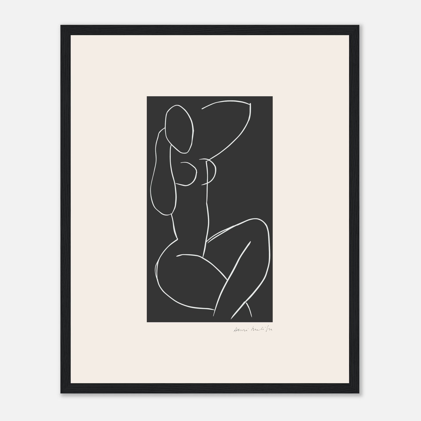 Henri Matisse sentado nu, com as pernas cruzadas, 1995