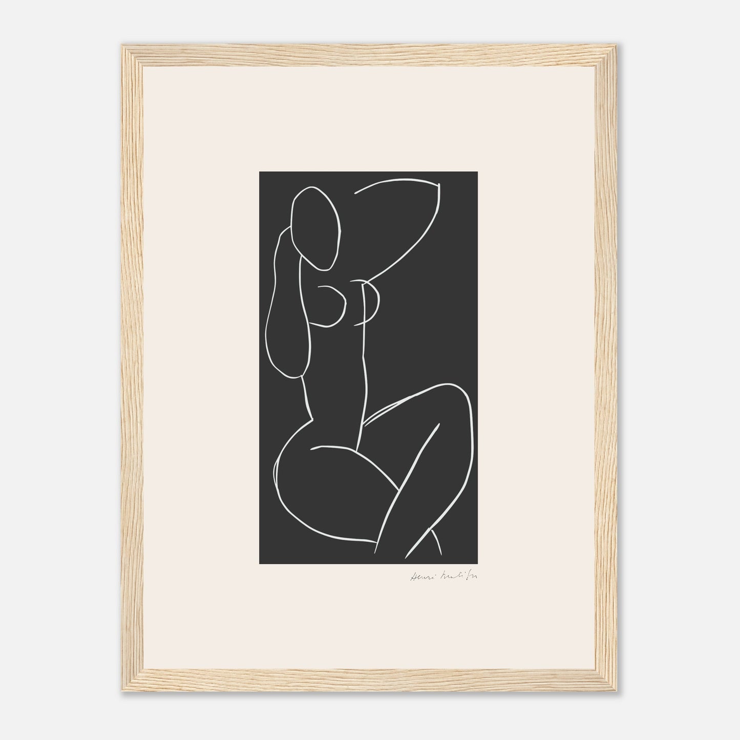 Henri Matisse sentado nu, com as pernas cruzadas, 1995