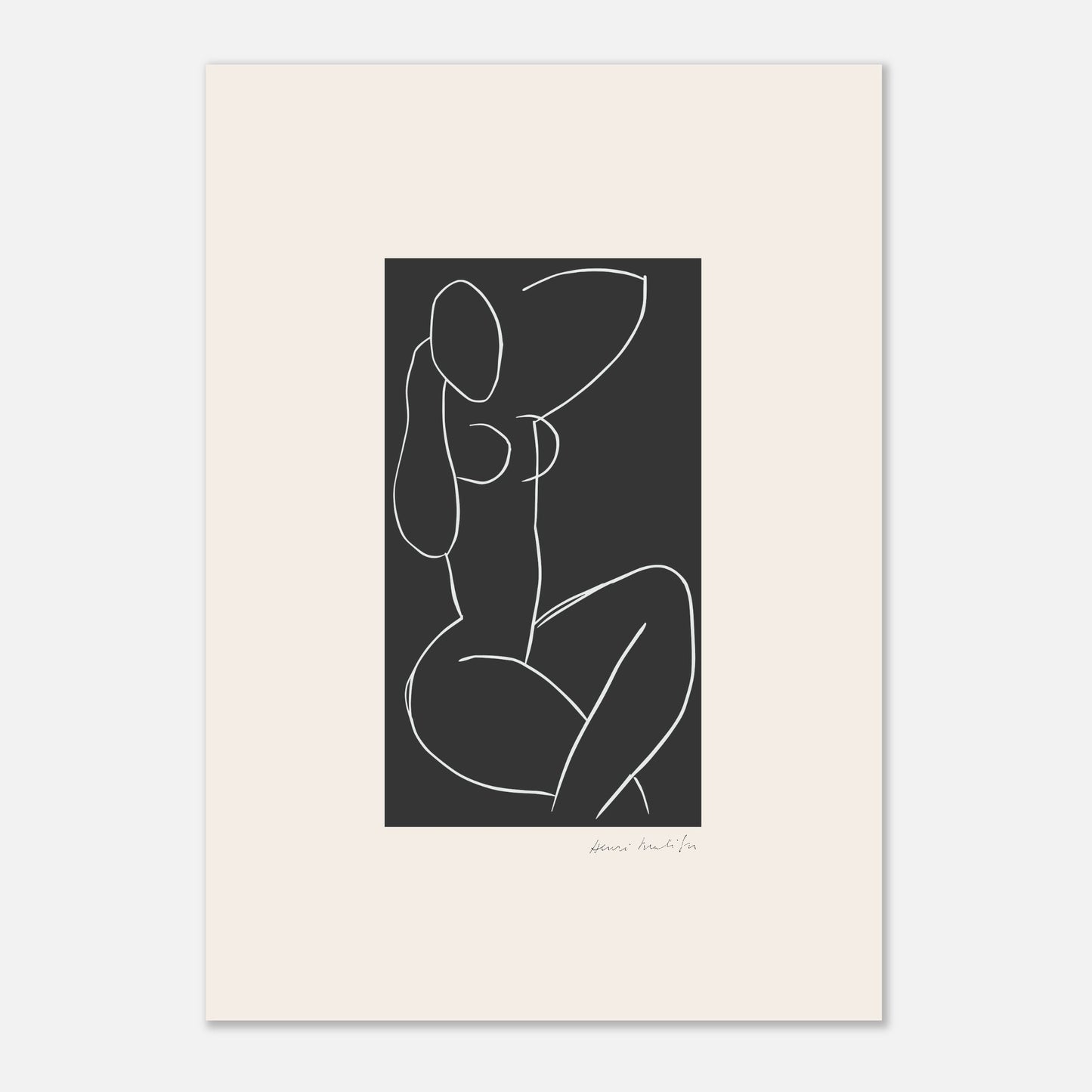Henri Matisse sentado nu, com as pernas cruzadas, 1995