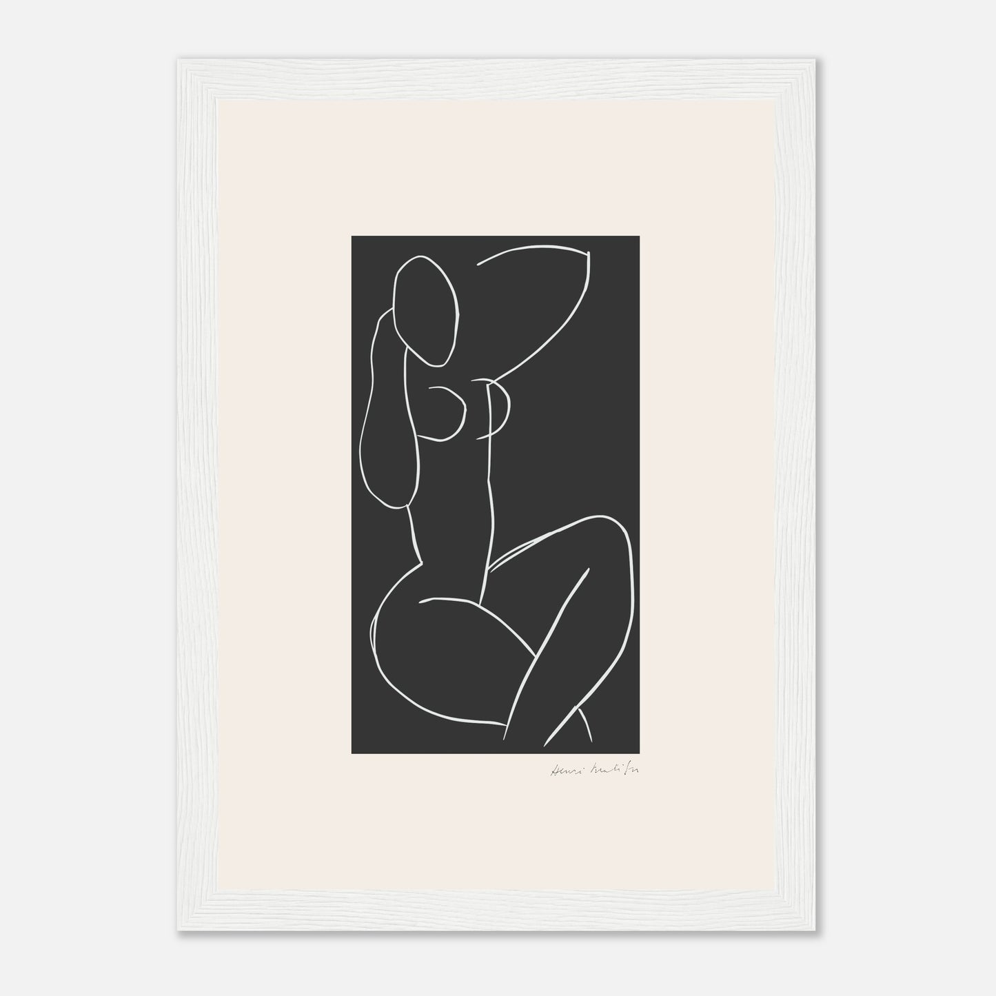Henri Matisse sentado nu, com as pernas cruzadas, 1995