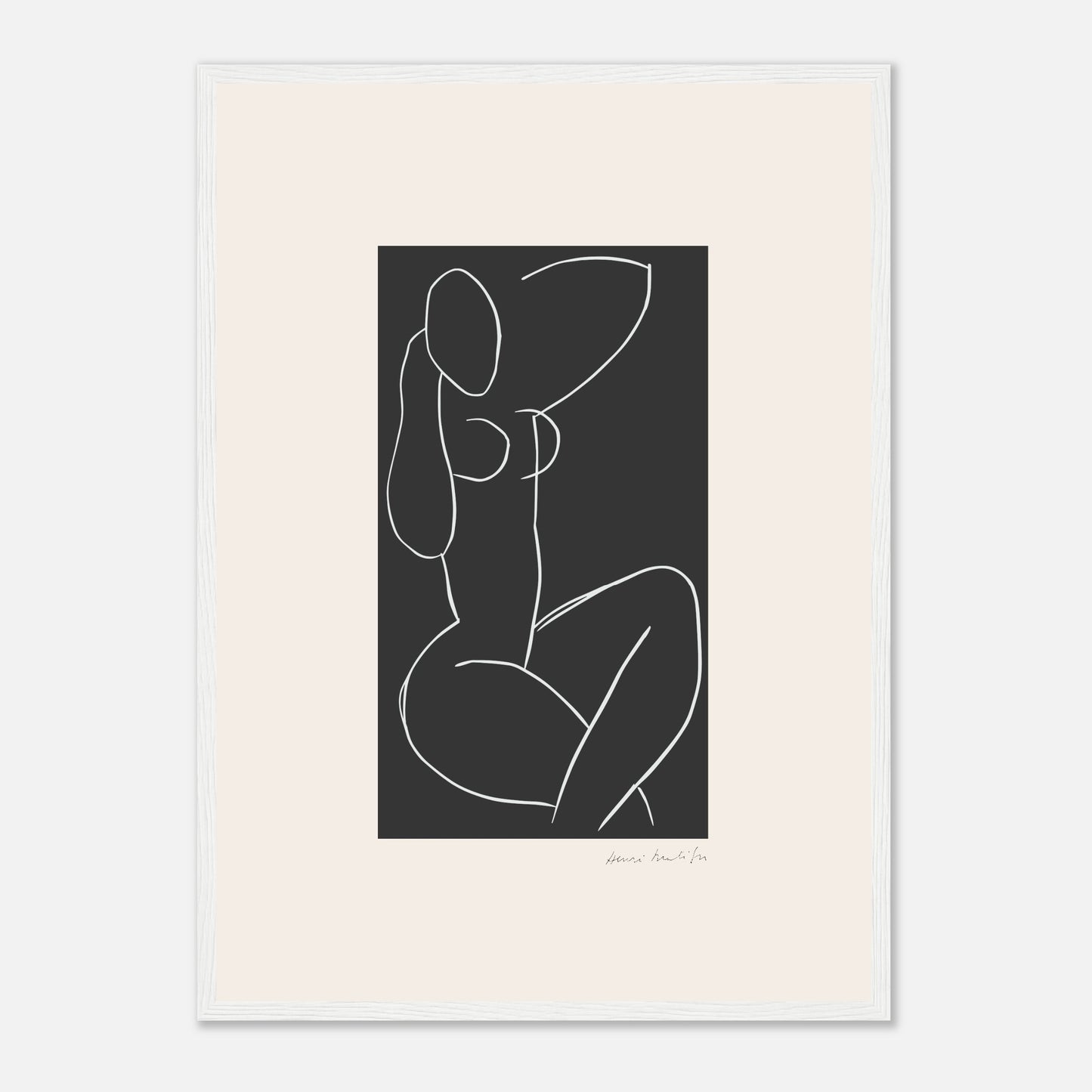 Henri Matisse sentado nu, com as pernas cruzadas, 1995