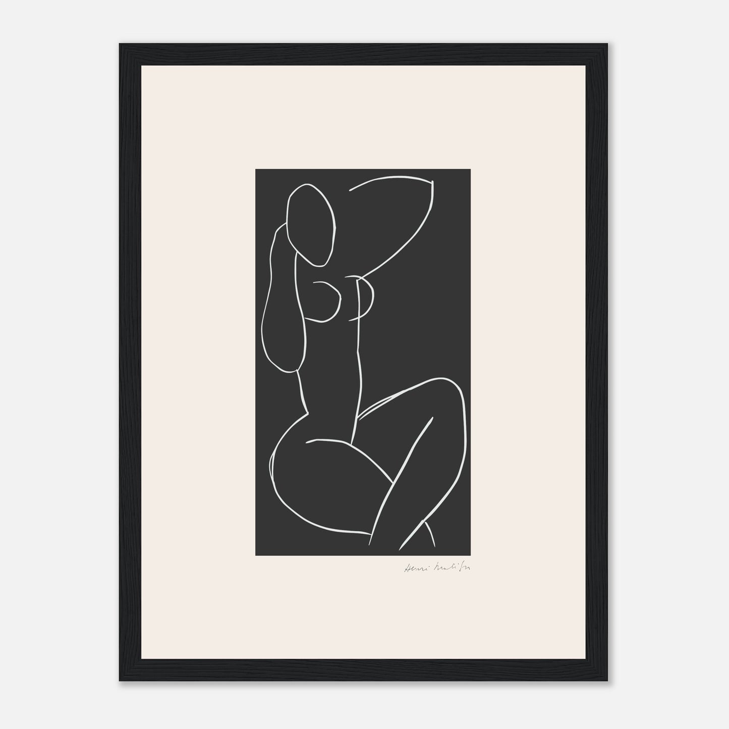 Henri Matisse sentado nu, com as pernas cruzadas, 1995