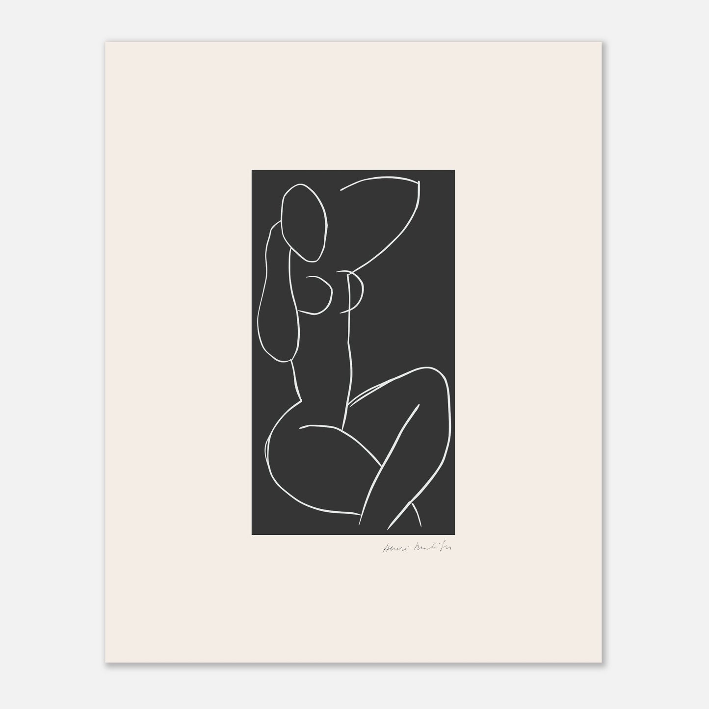 Henri Matisse sentado nu, com as pernas cruzadas, 1995