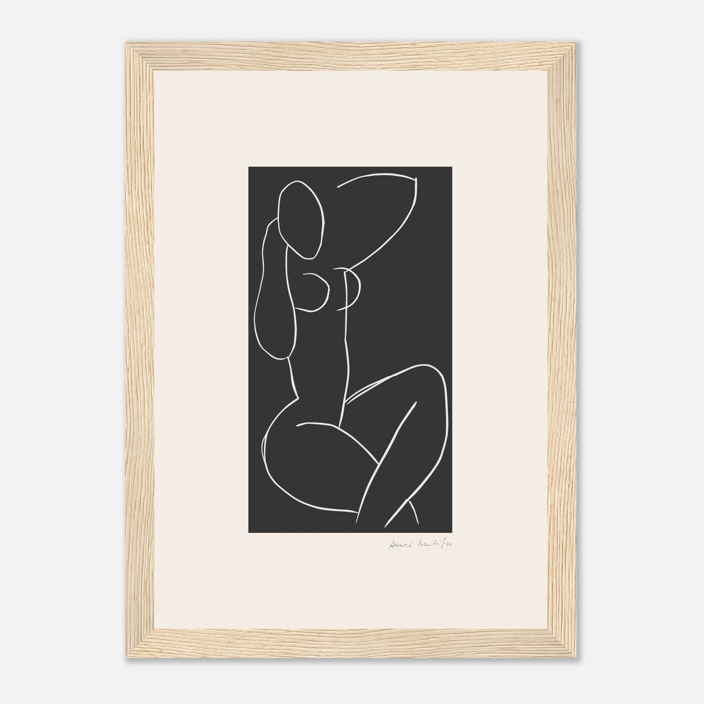 Henri Matisse sentado nu, com as pernas cruzadas, 1995