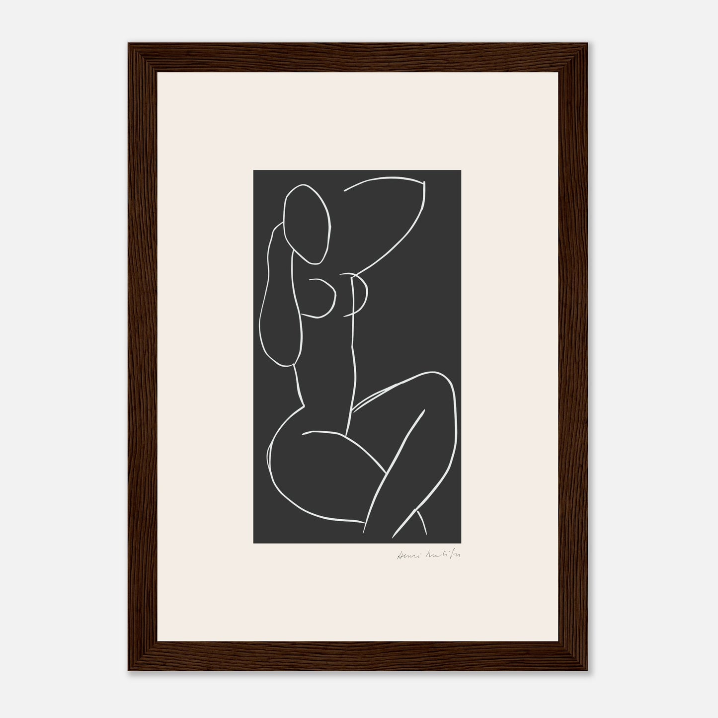Henri Matisse sentado nu, com as pernas cruzadas, 1995