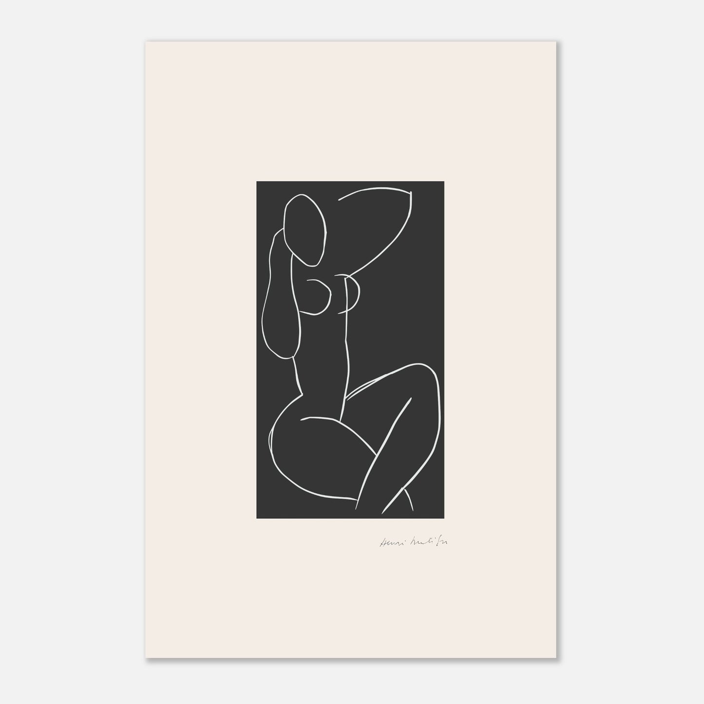 Henri Matisse sentado nu, com as pernas cruzadas, 1995