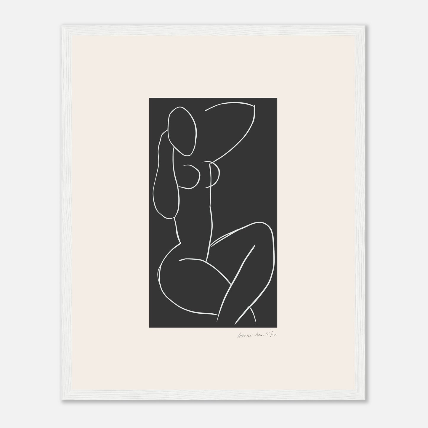 Henri Matisse sentado nu, com as pernas cruzadas, 1995