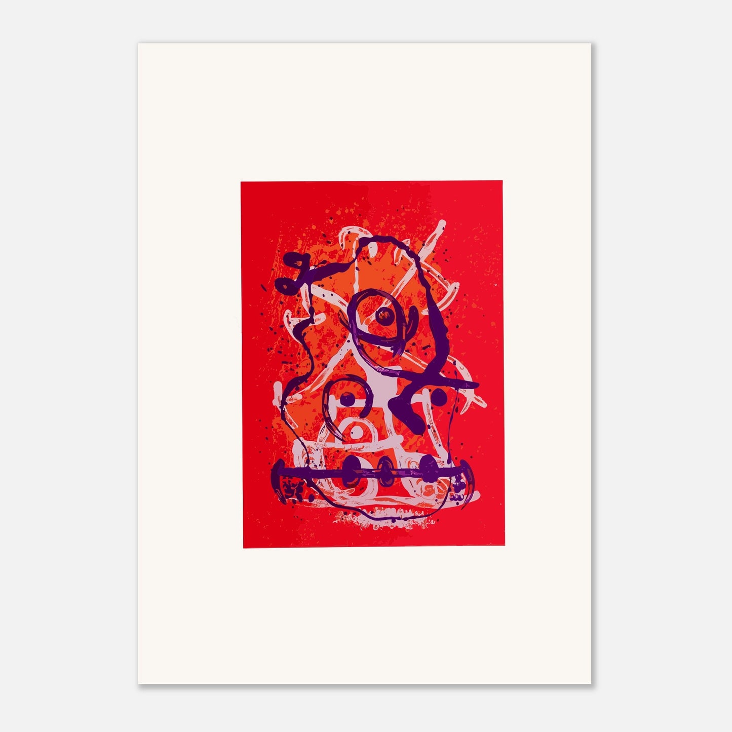 Chevauchée de Joan Miró - Rouge Violet, 1969