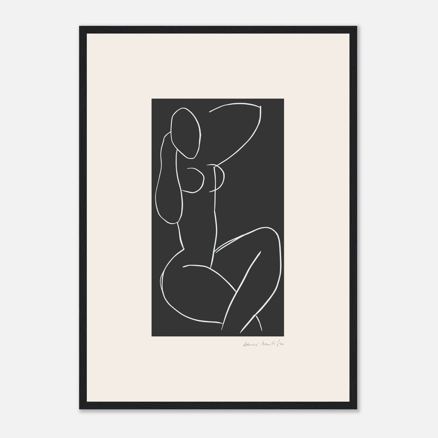 Henri Matisse sentado nu, com as pernas cruzadas, 1995