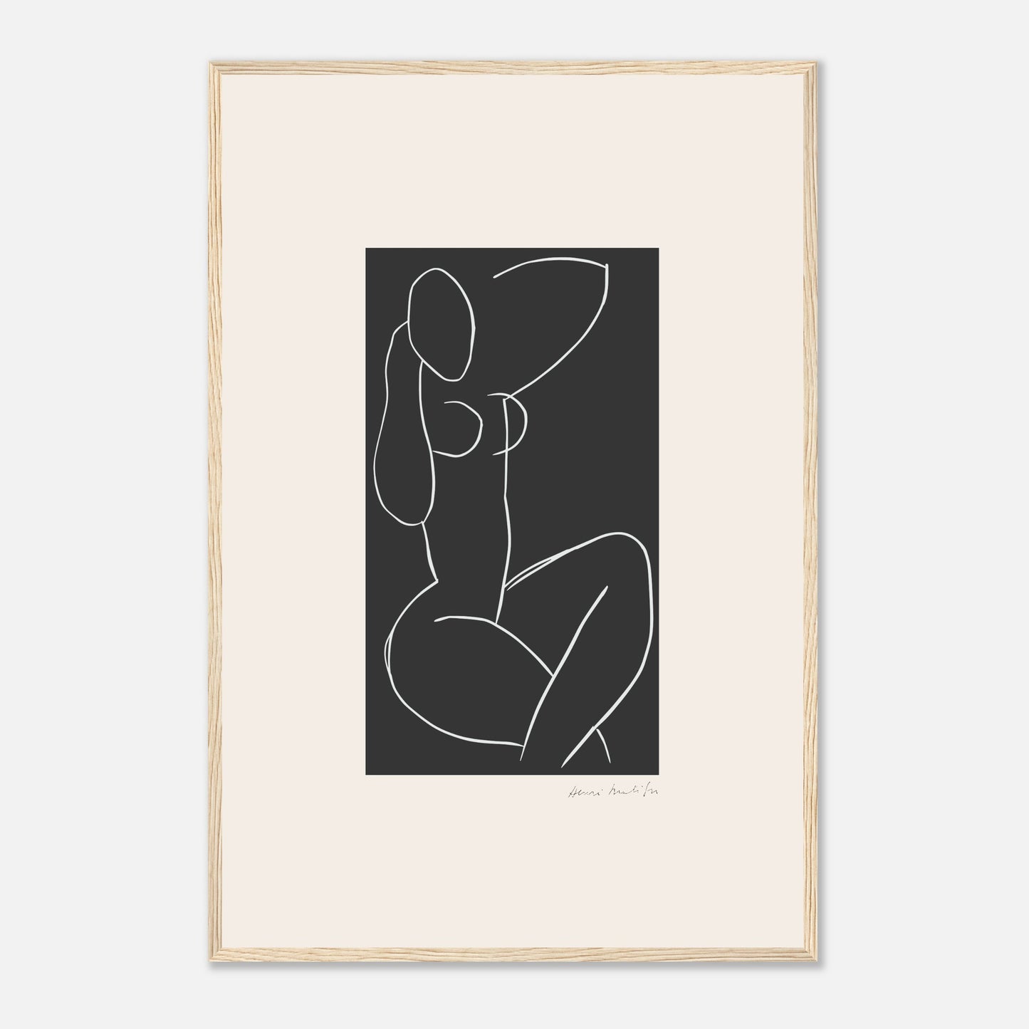 Henri Matisse sentado nu, com as pernas cruzadas, 1995