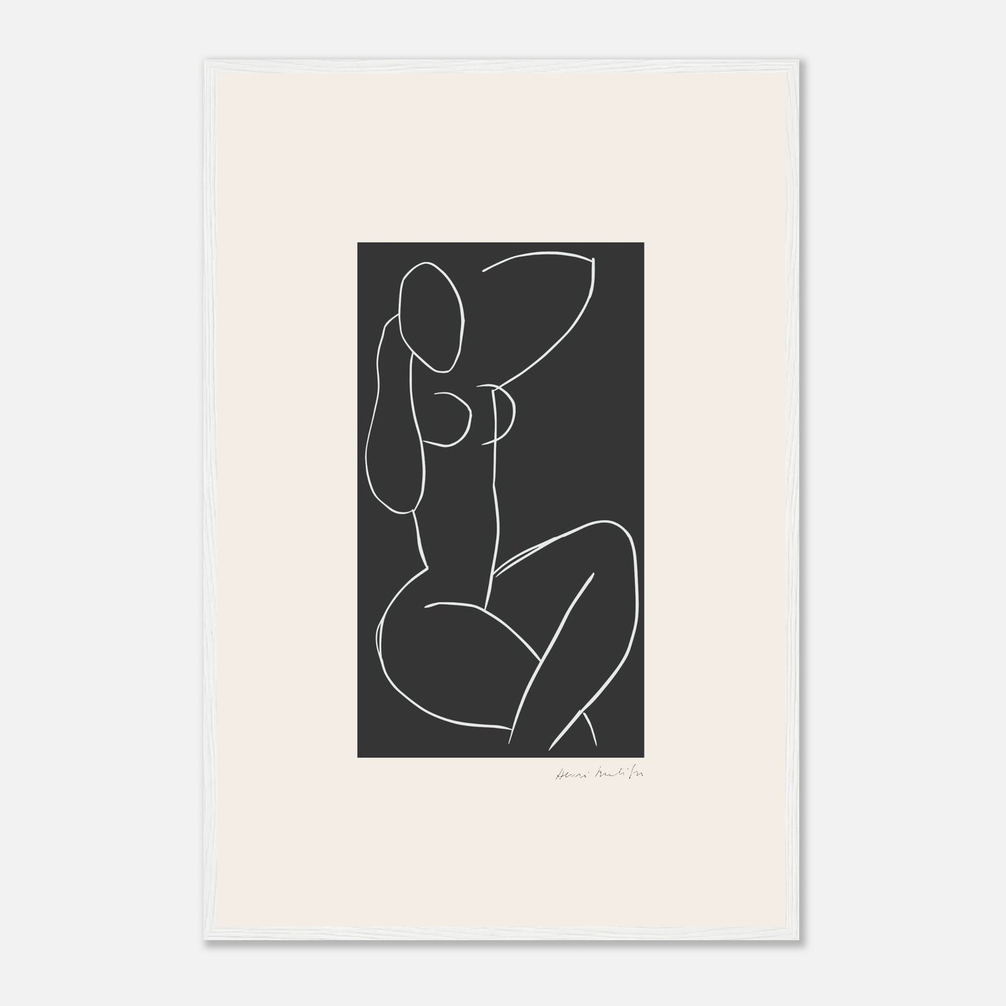 Henri Matisse sentado nu, com as pernas cruzadas, 1995