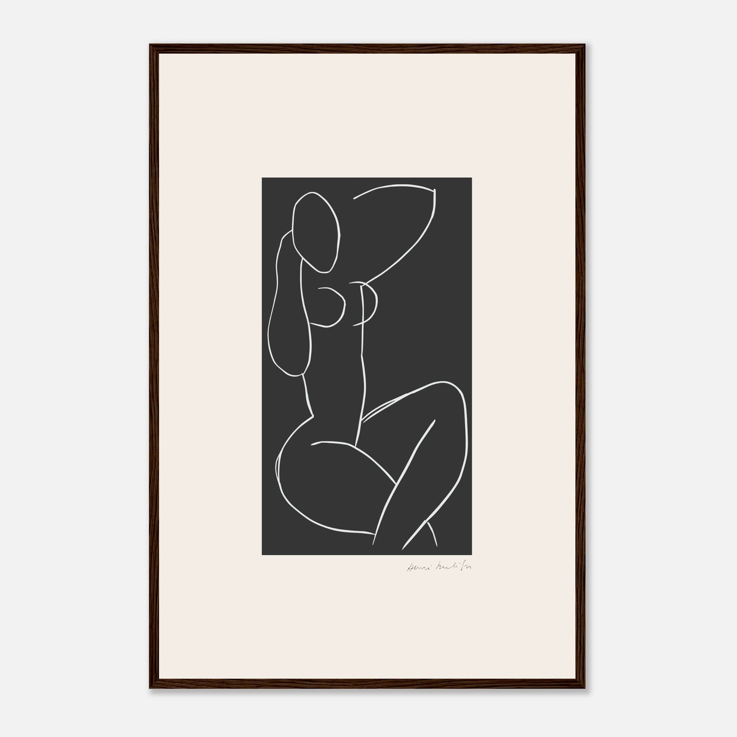 Henri Matisse sentado nu, com as pernas cruzadas, 1995