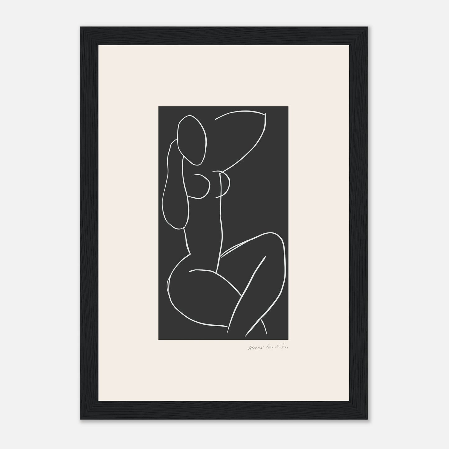 Henri Matisse sentado nu, com as pernas cruzadas, 1995