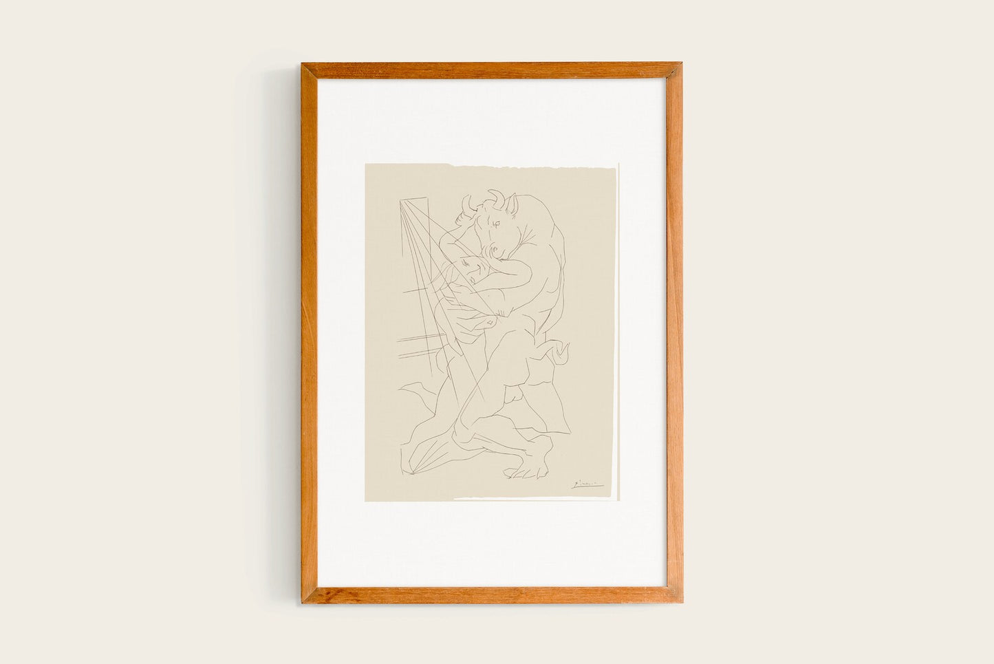 Pablo Picasso, Minotaurus umarmt eine Frau, 1934