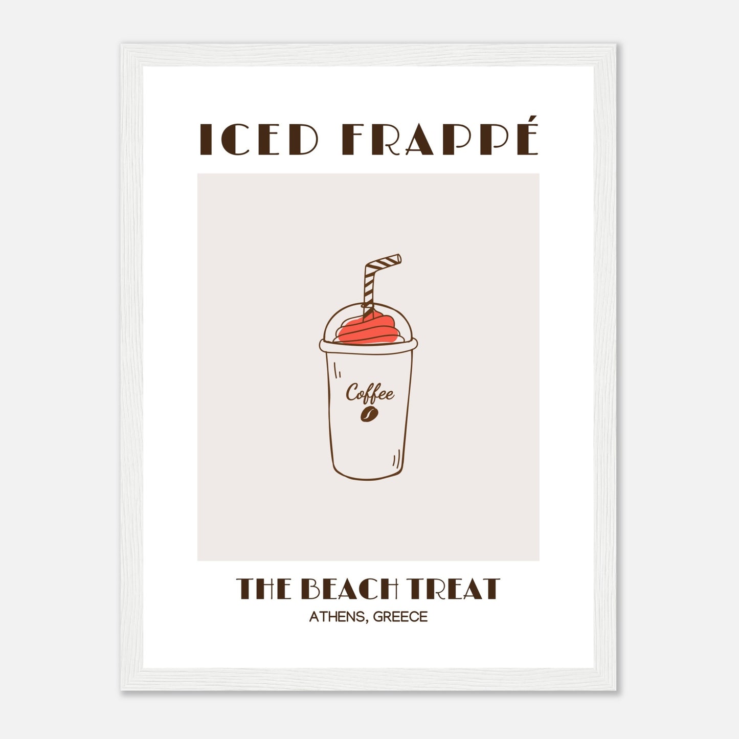 Iced Frappé: A Beach Coffee Treat