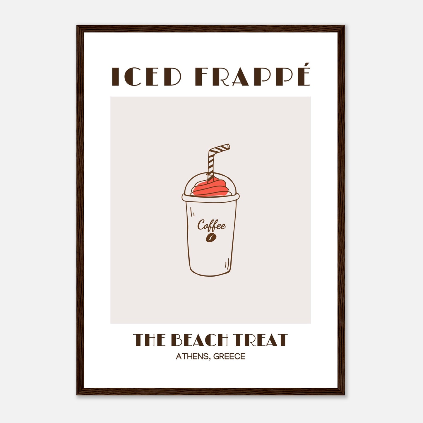 Iced Frappé: A Beach Coffee Treat