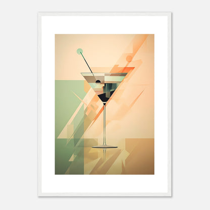 Geometric Martini Symphony: Artistry in Every Sip