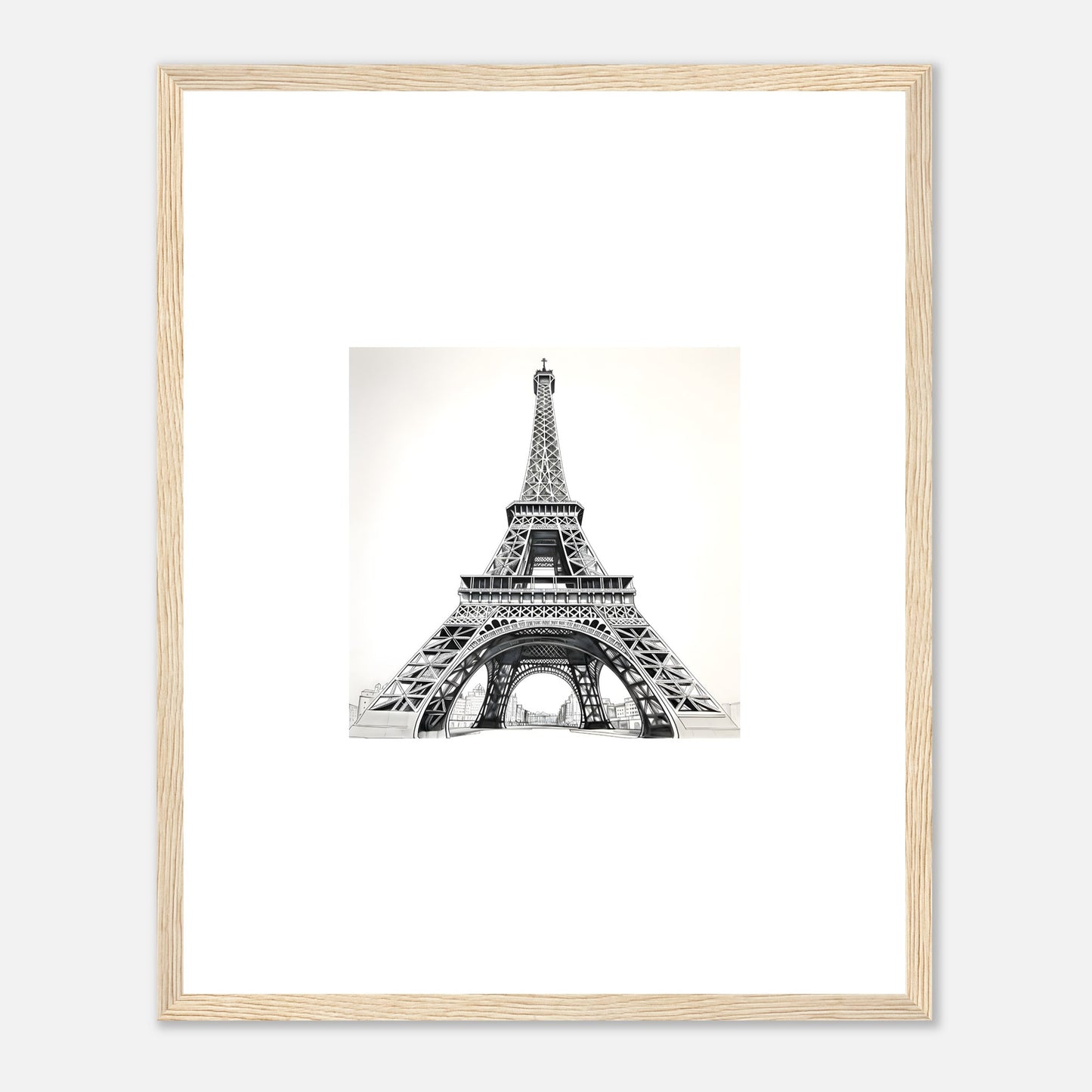 Eiffel Tower Detailed Drawing