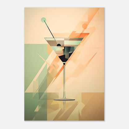 Geometric Martini Symphony: Artistry in Every Sip