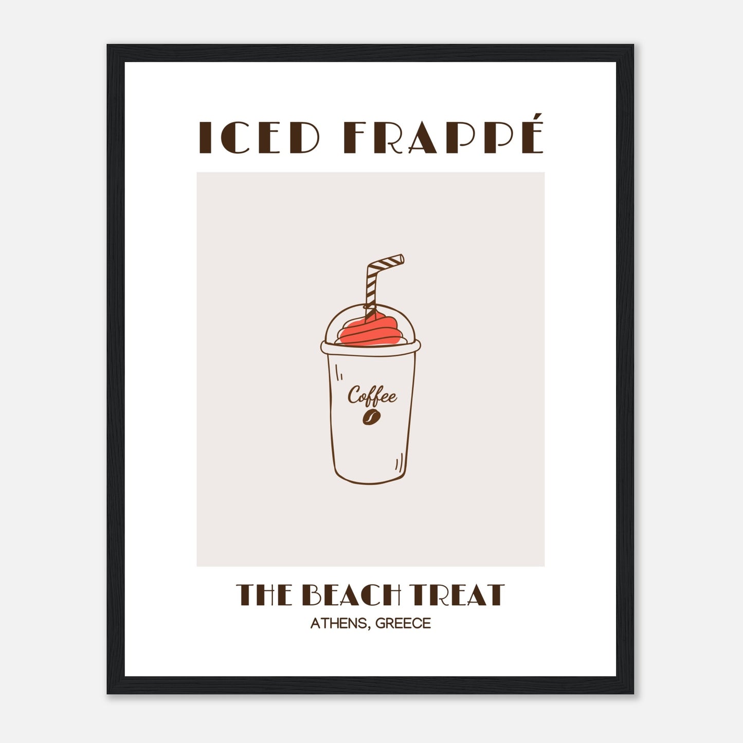 Iced Frappé: A Beach Coffee Treat