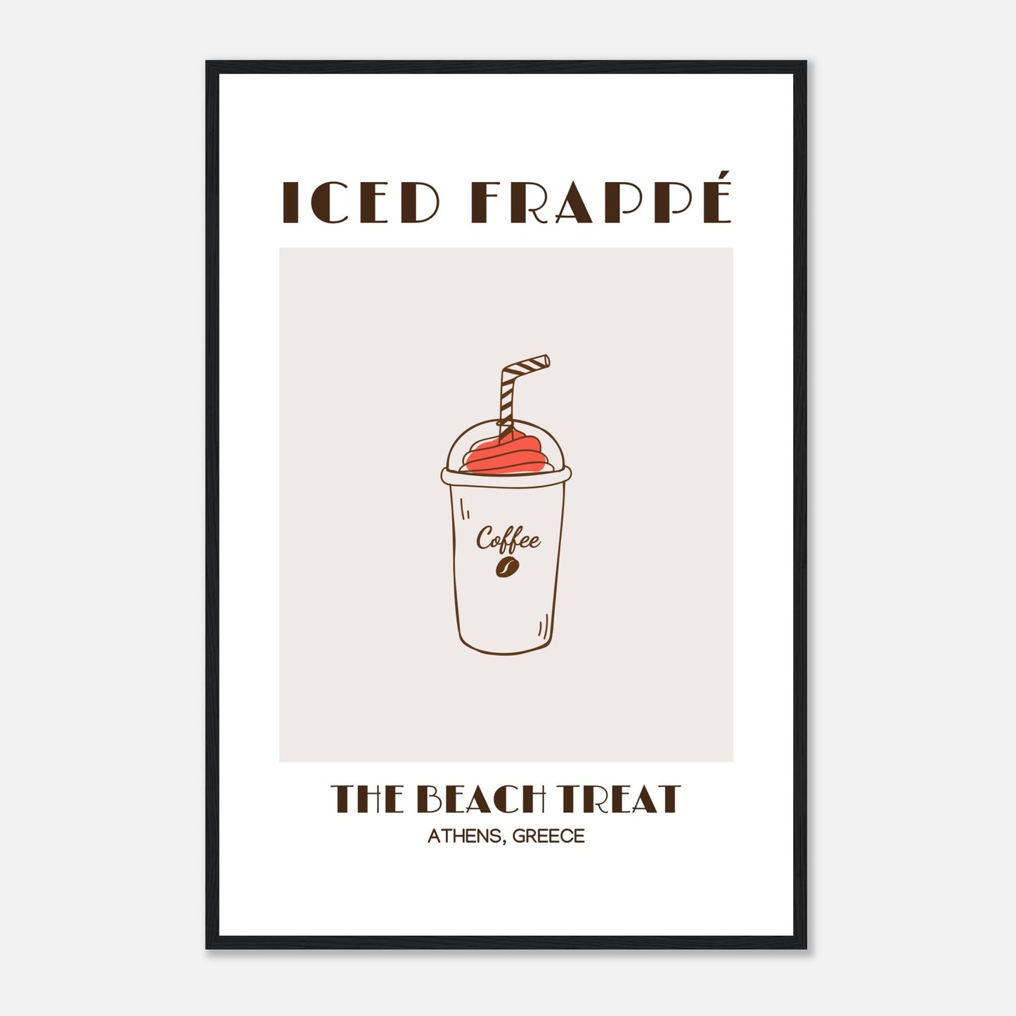 Iced Frappé: A Beach Coffee Treat