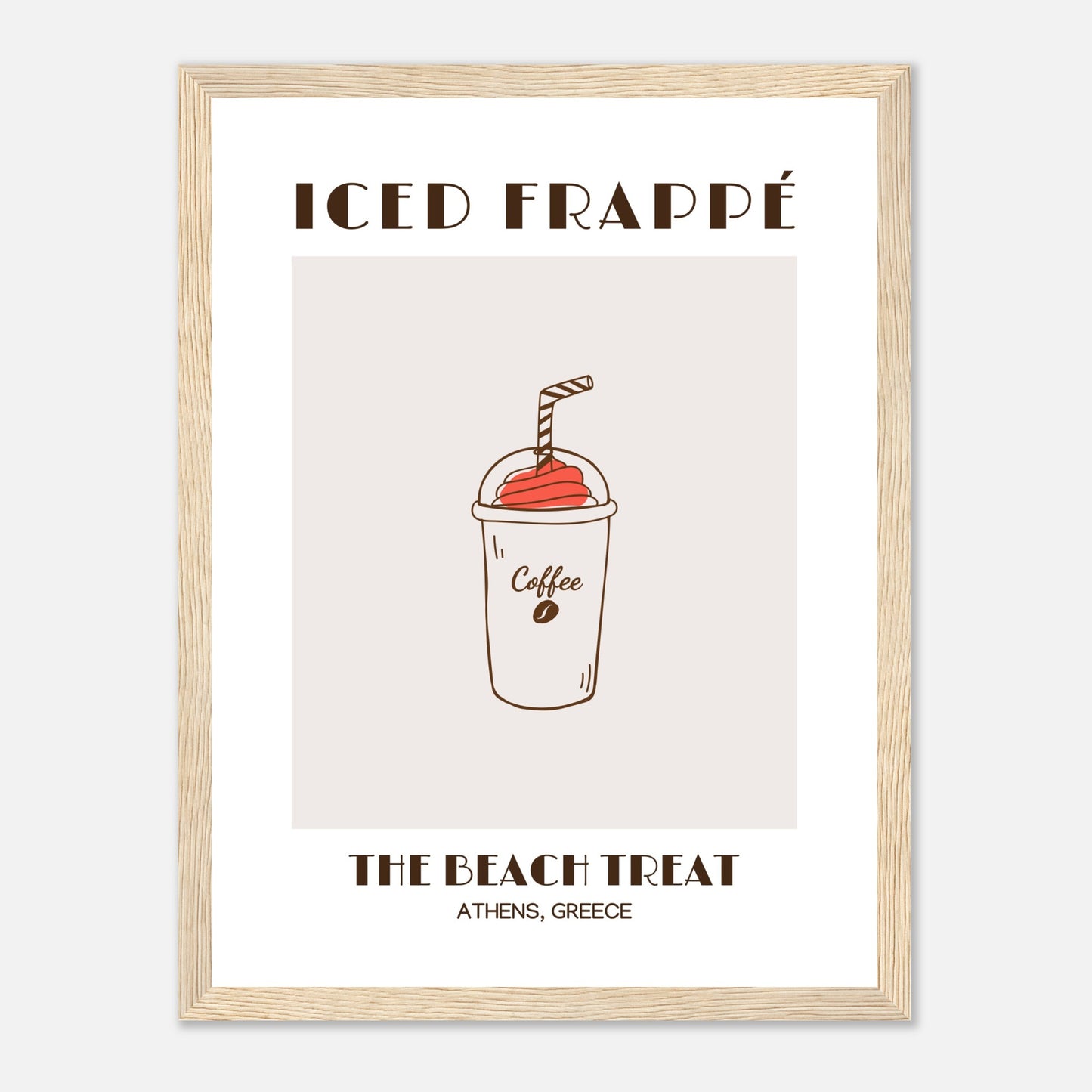 Iced Frappé: A Beach Coffee Treat