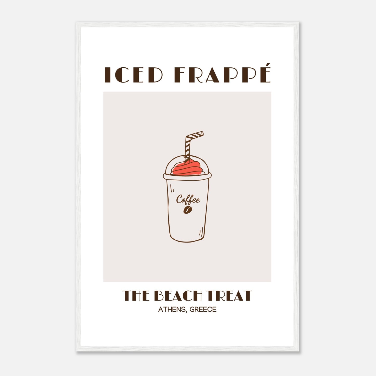 Iced Frappé: A Beach Coffee Treat