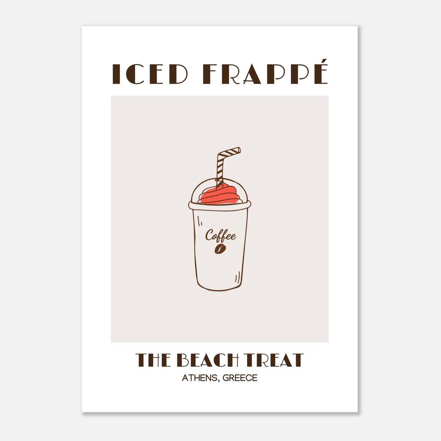 Iced Frappé: Ein Strandkaffee-Genuss