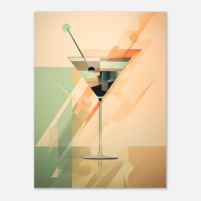 Geometric Martini Symphony: Artistry in Every Sip