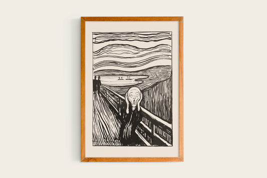 Edvard Munch, Der Schrei, Schwarzweiß, 1893