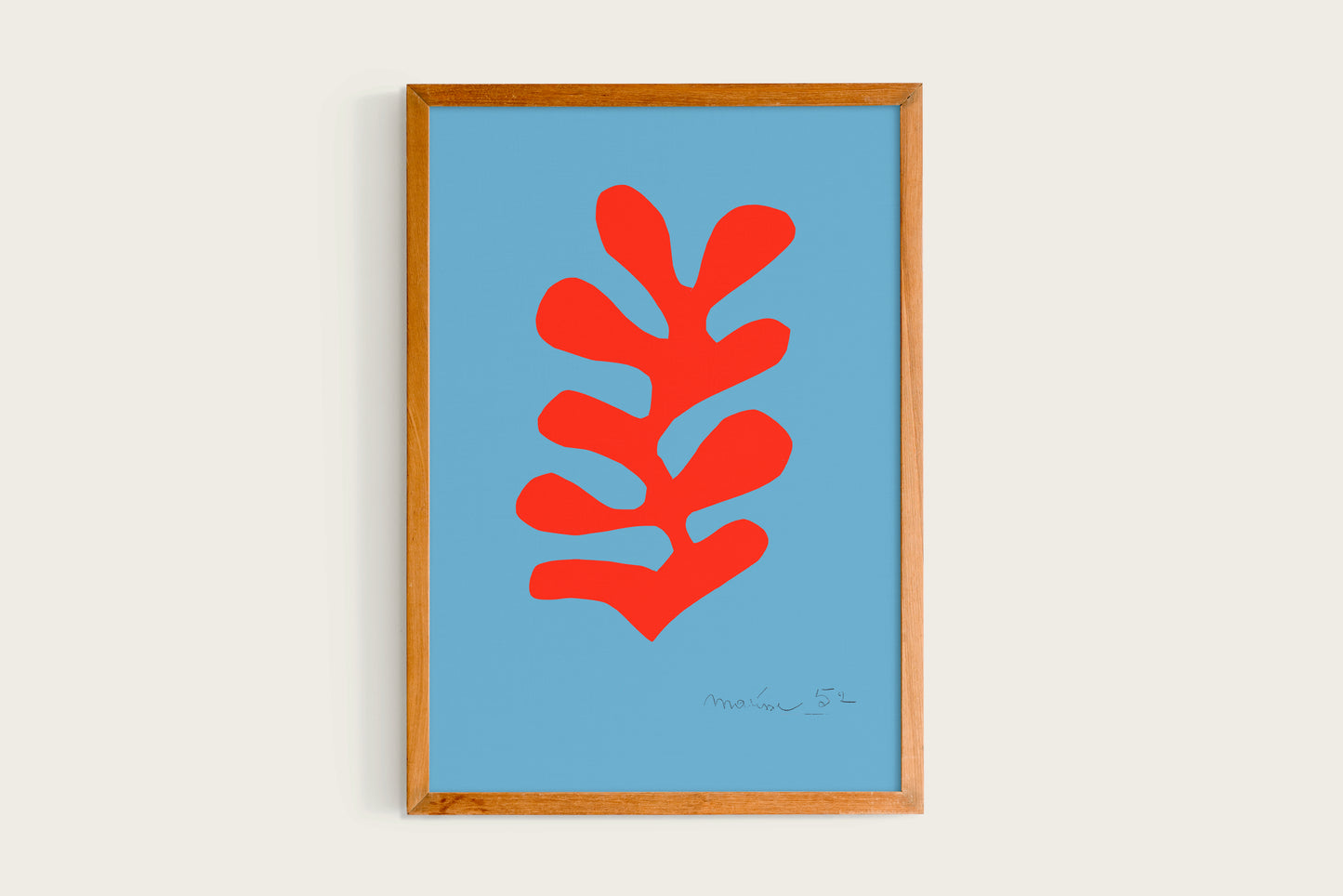 Henri Matisse, Red Algae on Sky Blue Background, Undated