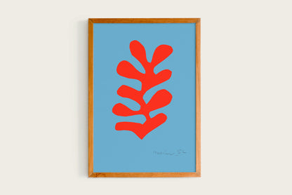 Henri Matisse, Red Algae on Sky Blue Background, Undated