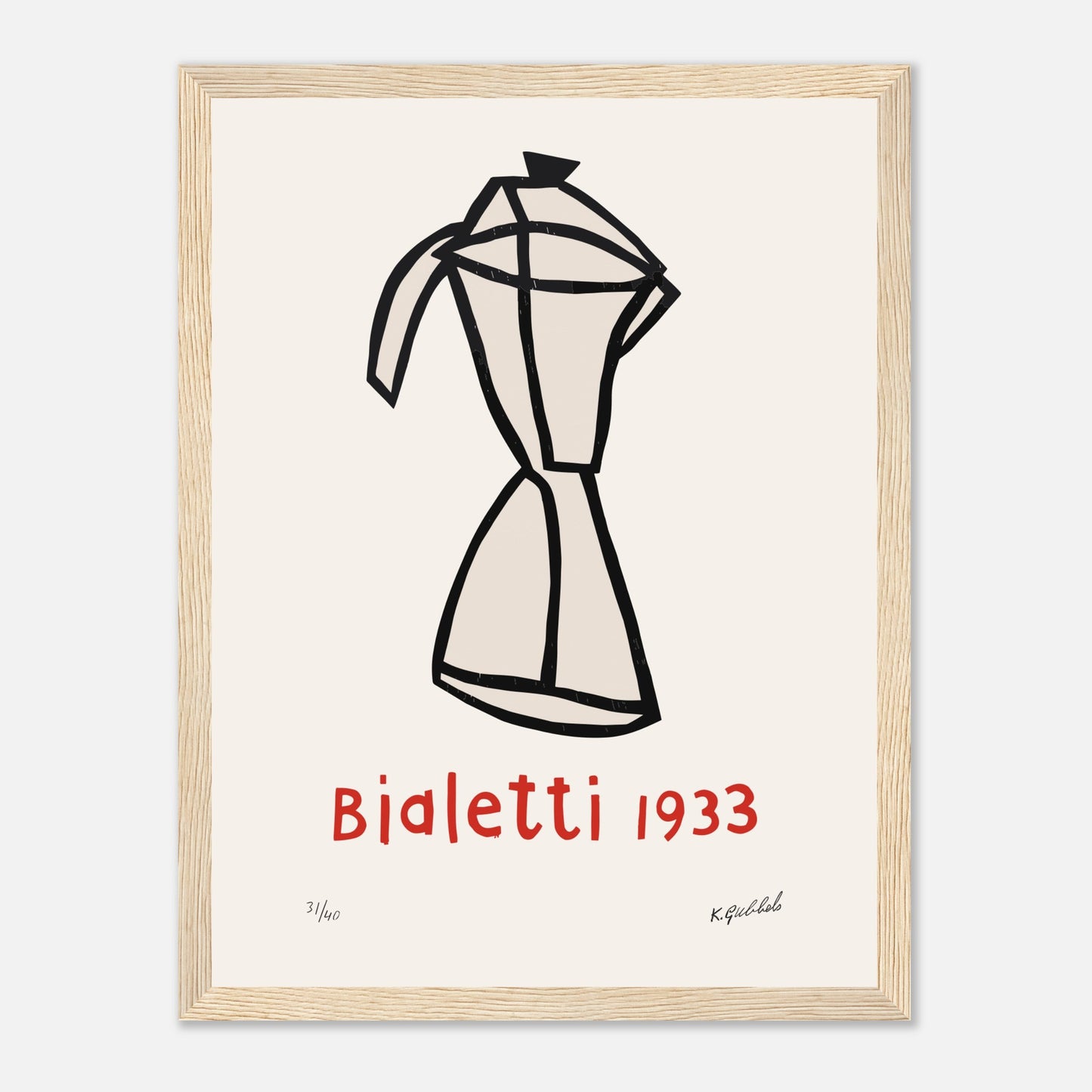 Bialetti 1933 par Klaas Gubbels, représentation originale