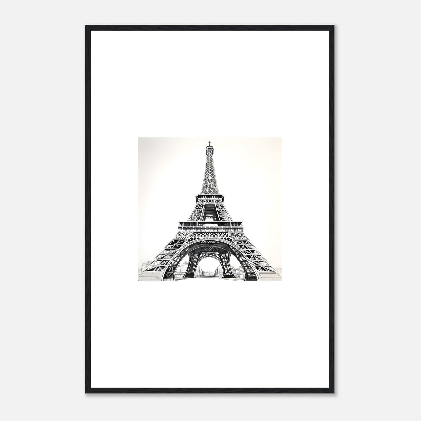 Eiffel Tower Detailed Drawing