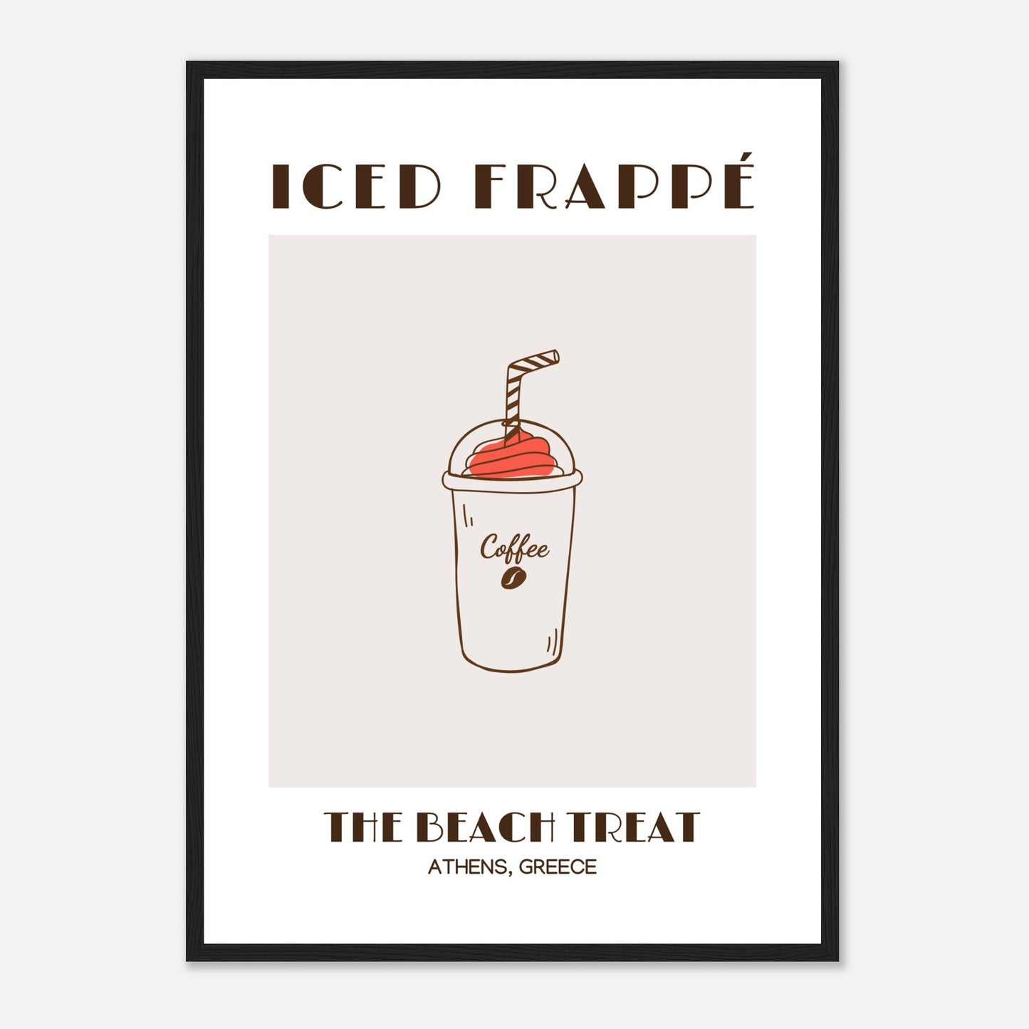 Iced Frappé: A Beach Coffee Treat