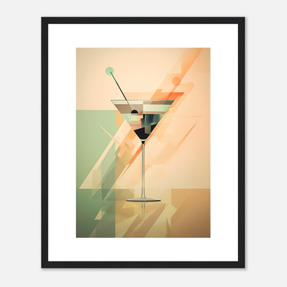 Geometric Martini Symphony: Artistry in Every Sip