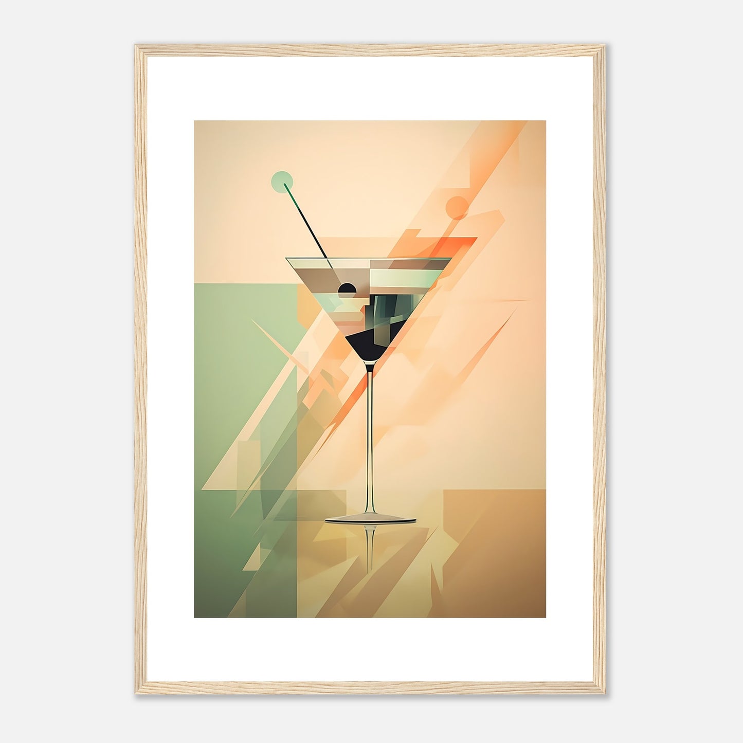 Geometric Martini Symphony: Artistry in Every Sip