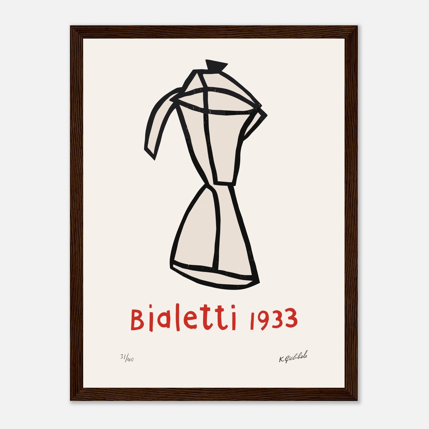 Bialetti 1933 par Klaas Gubbels, représentation originale