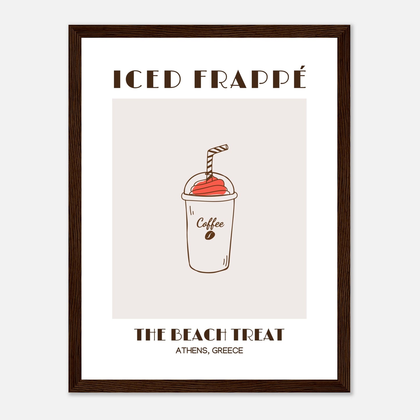 Iced Frappé: A Beach Coffee Treat