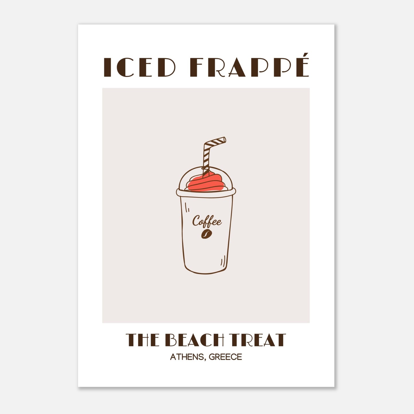 Iced Frappé: A Beach Coffee Treat