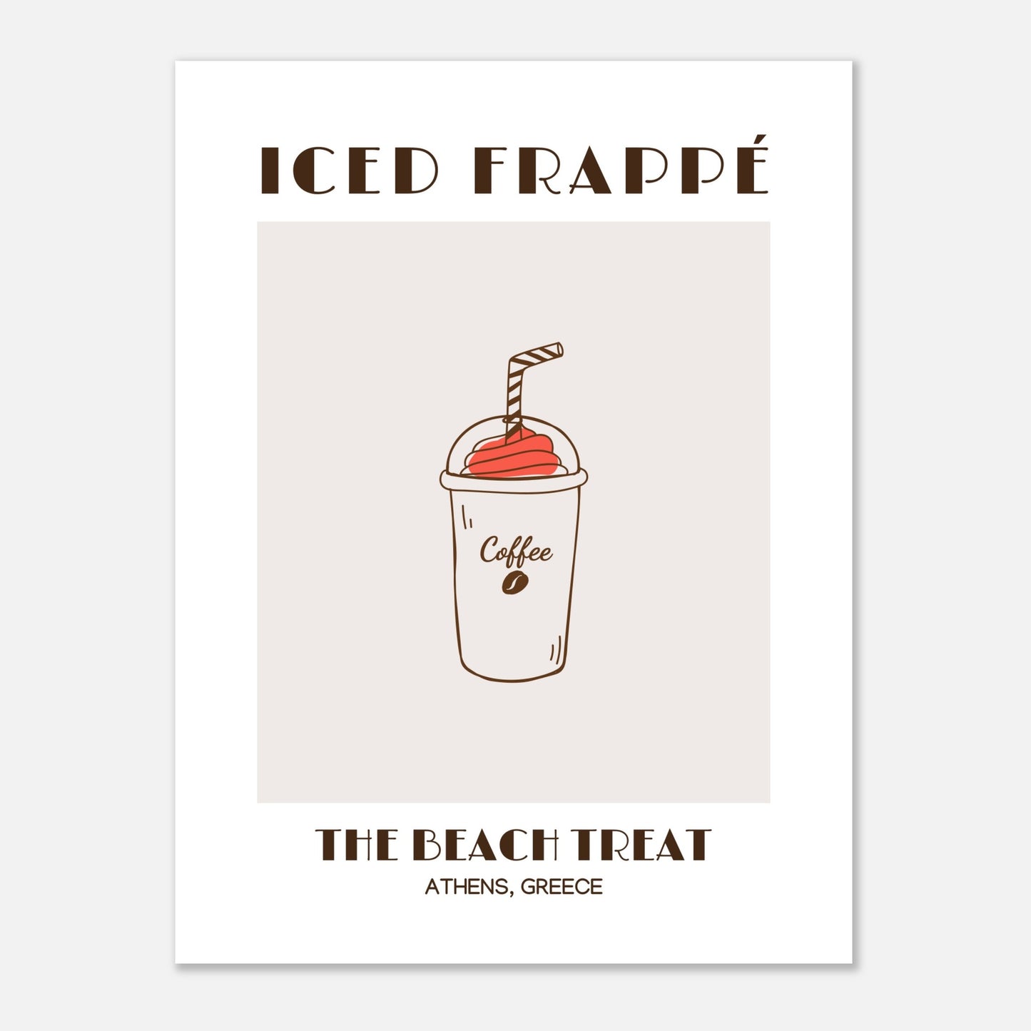 Iced Frappé: Ein Strandkaffee-Genuss