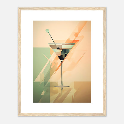 Geometric Martini Symphony: Artistry in Every Sip