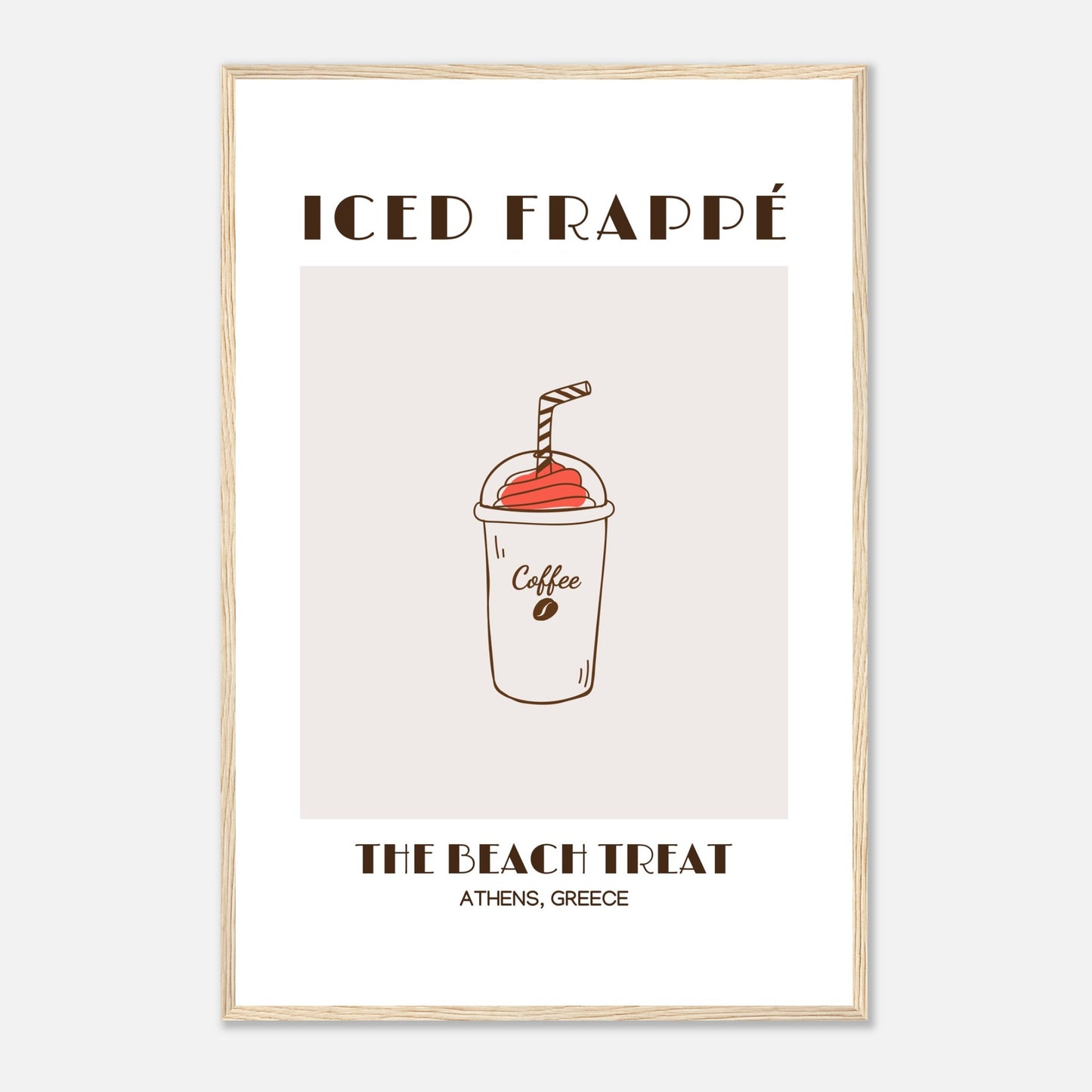 Iced Frappé: A Beach Coffee Treat