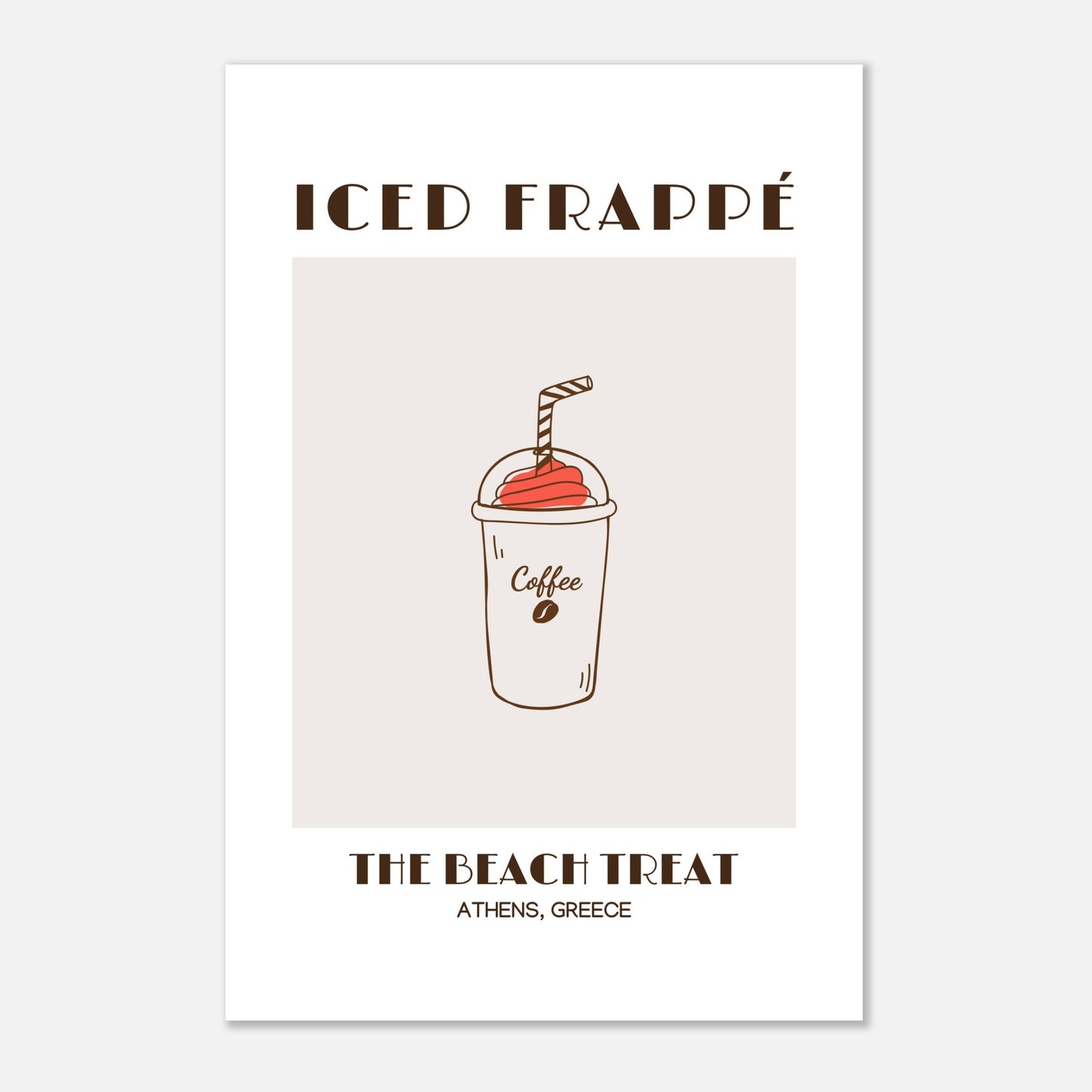 Iced Frappé: A Beach Coffee Treat