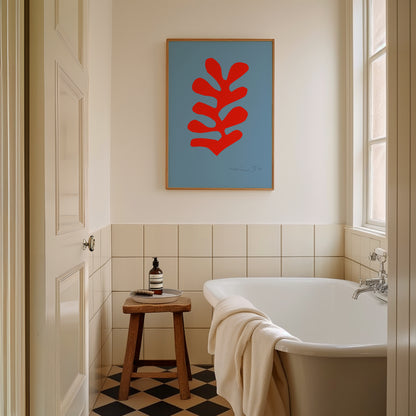 Henri Matisse, Red Algae on Sky Blue Background, Undated